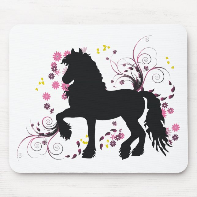 Friesian Horse Mouse Pad (Front)