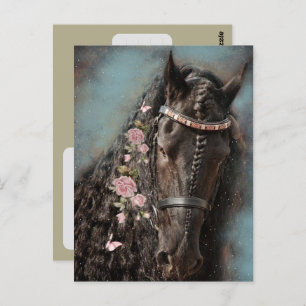 Friesian Horse - Postcard