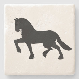 Friesian Horse Stone Coaster