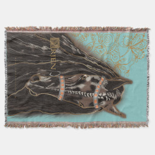 Friesian Horse - Throw Blanket