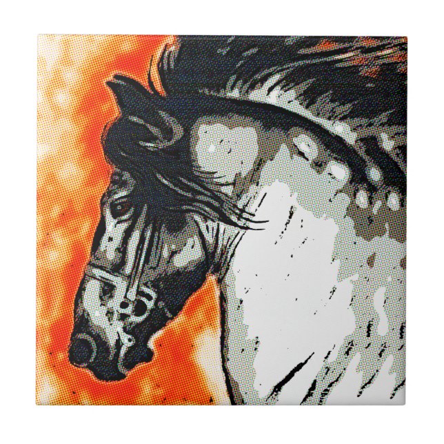 Friesian Mustang Tile (Front)