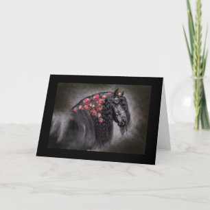 Friesian Portrait - Greeting Card