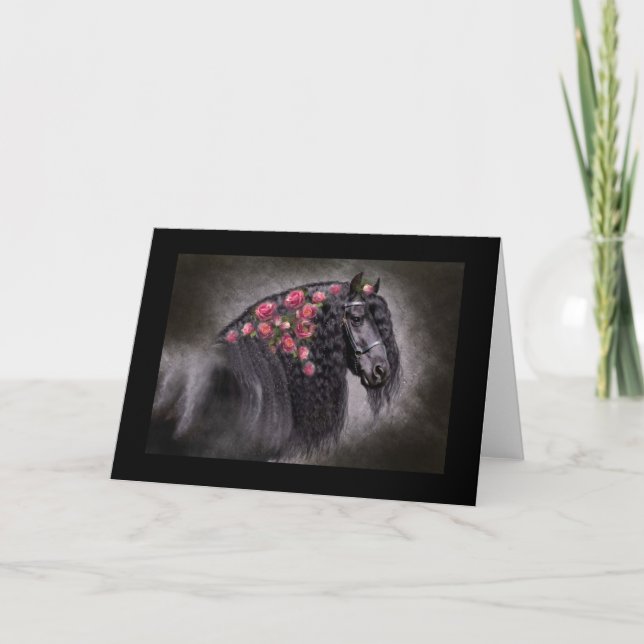 Friesian Portrait - Greeting Card (Front)