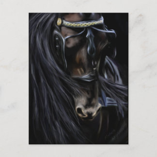 Friesian Spirit - Horse Painting Postcard