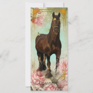 Friesian Stallion - Greeting Card