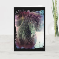 Friesian Stallion Grunge Birthday