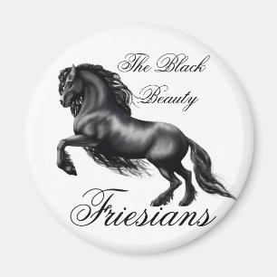 Friesians, black letter magnet