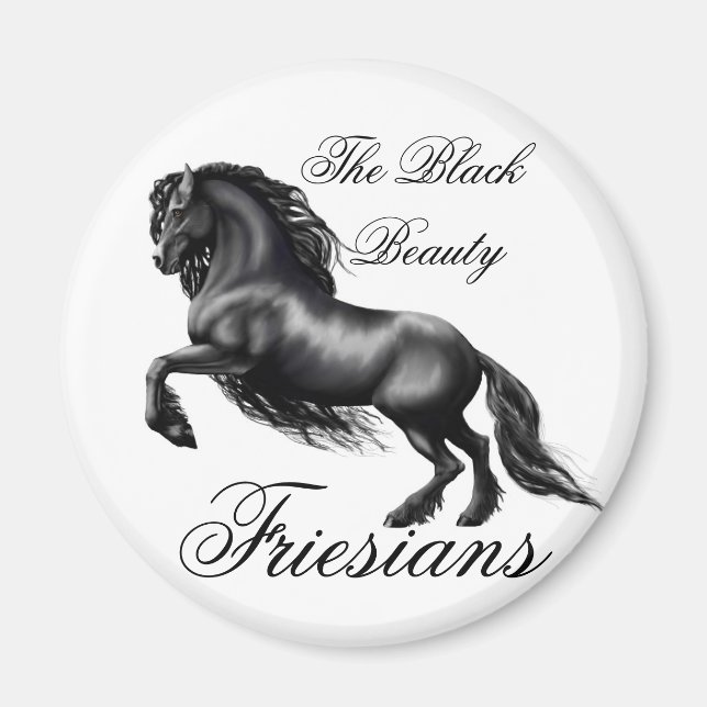 Friesians, black letter magnet (Front)