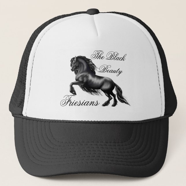 Friesians, black letter trucker hat (Front)