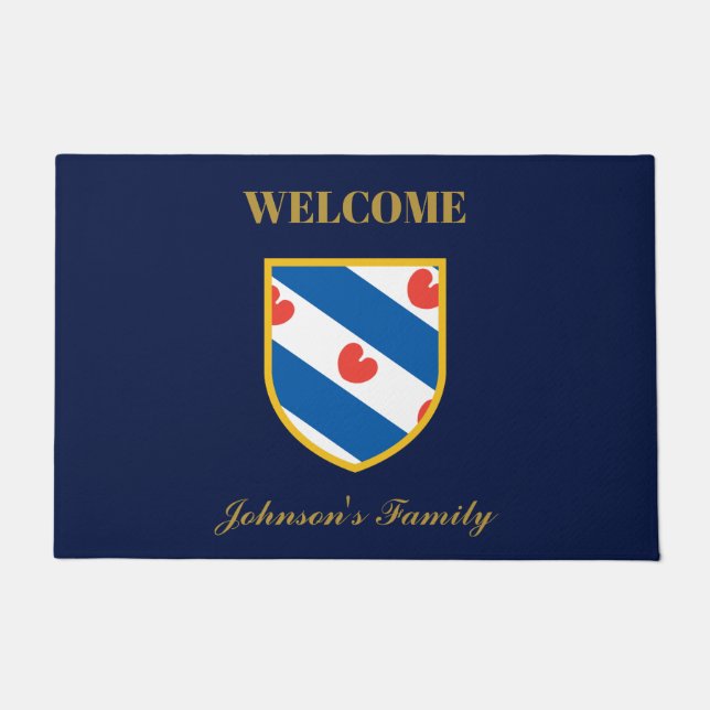 Friesland Flag Personalised Doormat (Front)
