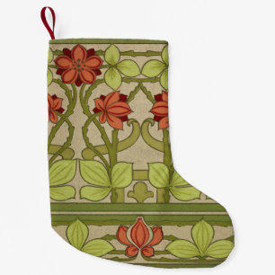 Frieze Border Art Nouveau Floral Small Christmas Stocking