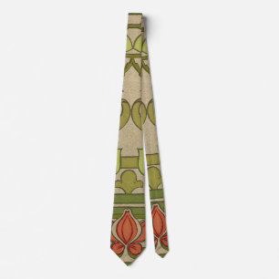 Frieze Border Art Nouveau Floral Tie