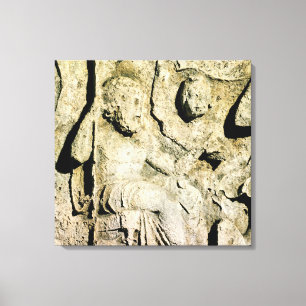 Frieze depicting King Priam and Hecuba Canvas Print