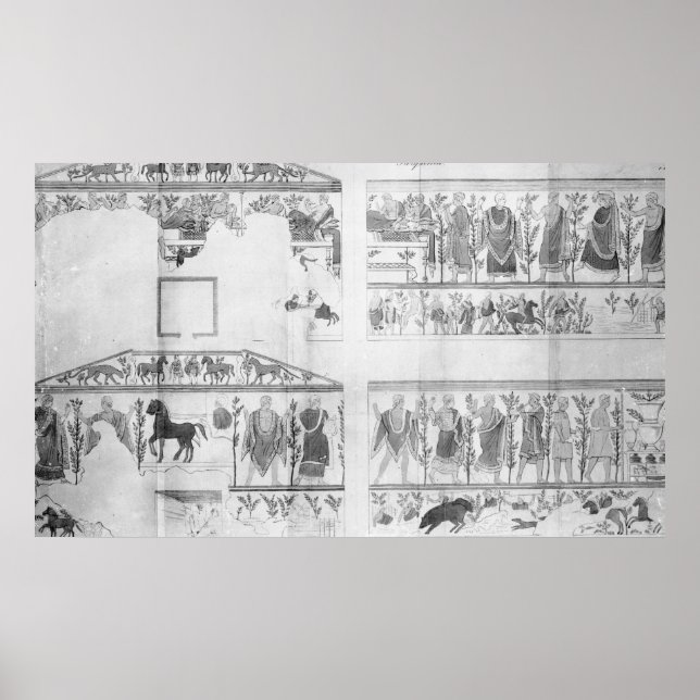 Frieze from the Grotto della Querciola Poster (Front)