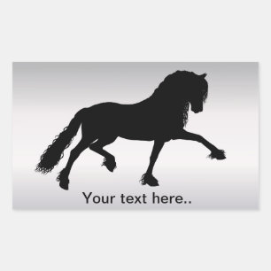 Frieze horse rectangular sticker