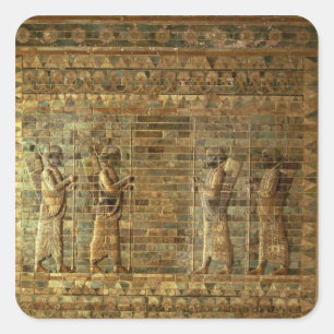 Frieze of archers of the Persian king's guard, fro Square Sticker