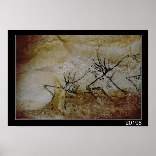 Frieze of deer, c.17000 BC Poster (Front)