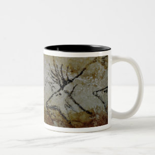 Frieze of deer, c.17000 BC Two-Tone Coffee Mug