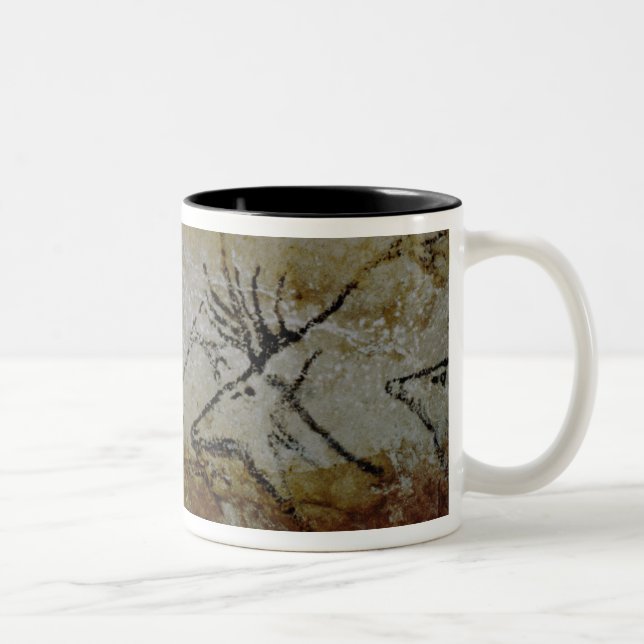 Frieze of deer, c.17000 BC Two-Tone Coffee Mug (Right)