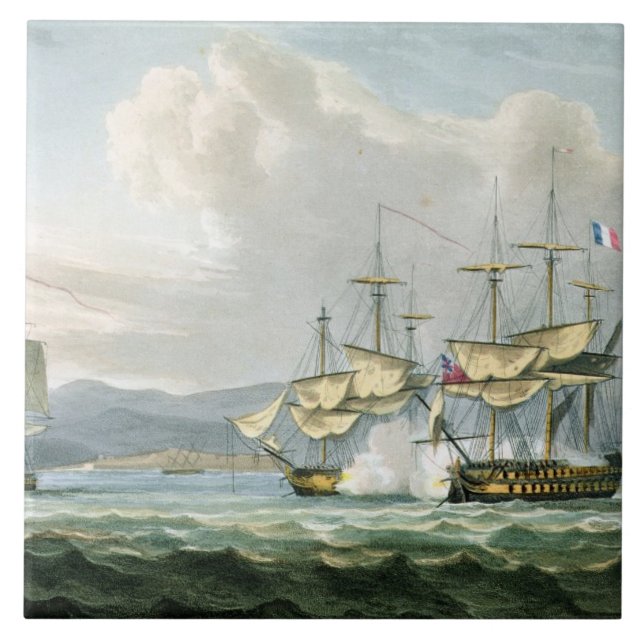 Frigate action in Vizagapatam Roads, off India, 18 Tile (Front)