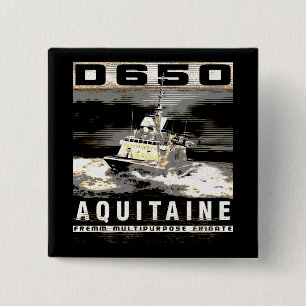 Frigate Aquitaine Pinback Button Button