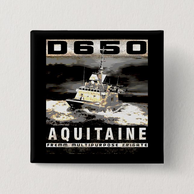 Frigate Aquitaine Pinback Button Button (Front)