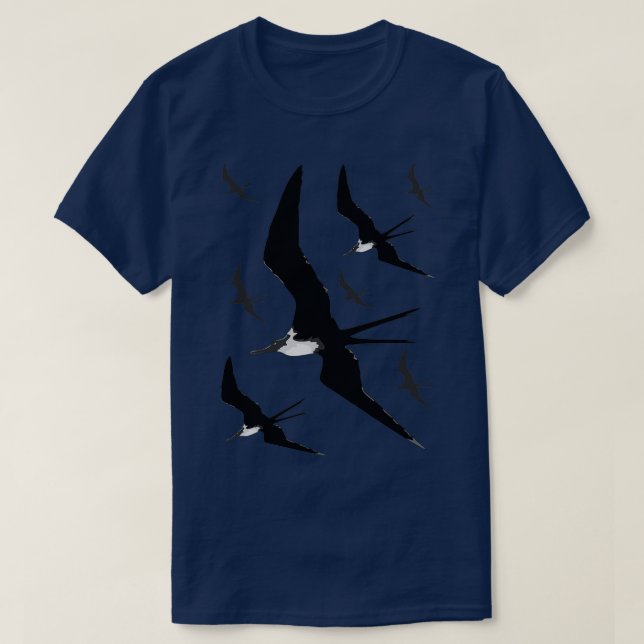Frigate Birds Flying T-Shirt (Design Front)