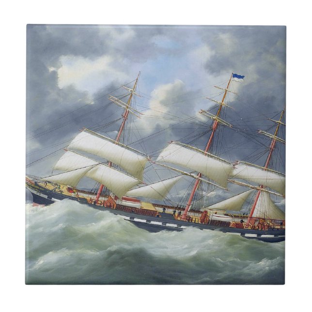 Frigate Training ship Atalanta 1885 Tile (Front)