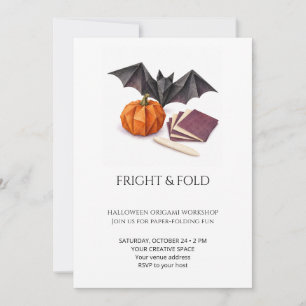 Fright and Fold Halloween Origami Workshop Invitation