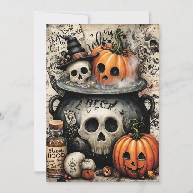 Fright & Delight Halloween Holiday Card (Front)