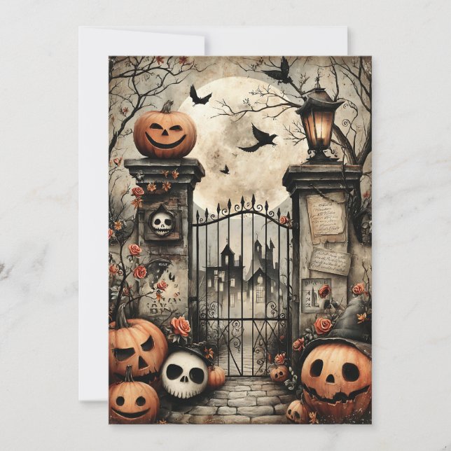 Fright & Delight Halloween Holiday Card (Front)