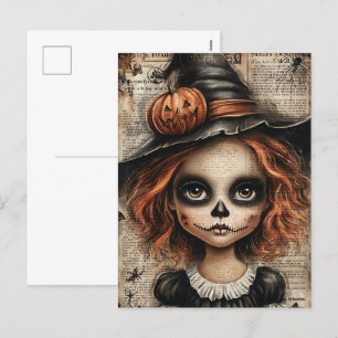 Fright & Delight Halloween Holiday Postcard