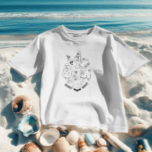 Fright Night Black and white Cute Halloween women  T-Shirt