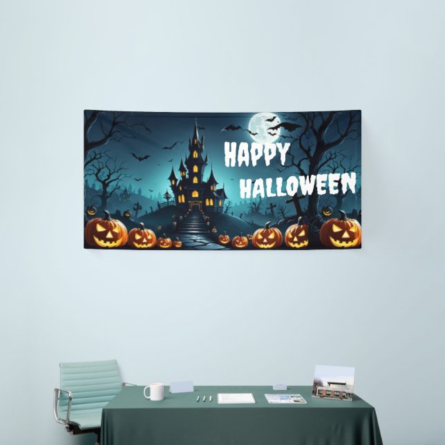 "Fright Night" Halloween Banner - Goth Party Decor (Tradeshow)