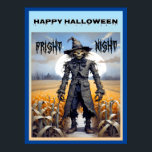 Fright Night Poster<br><div class="desc">Check out this cool yet creepy image of a terrifying scarecrow standing in an October cornfield,  (talk about Jeepers Creepers).  You can purchase this "Fright Night" poster at my print on demand store. Feel free to browse around my store until you satisfy your curiosity,  and have a happy Halloween.</div>