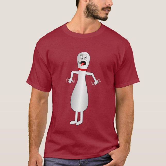 Frightened Bowling Pin T-Shirt (Front)