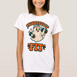 Frightfully Fit Funny Halloween Fitness T-Shirt