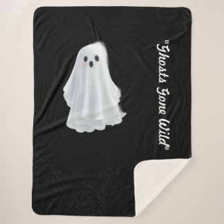 "Frightfully Funny Boos" Sherpa Blanket