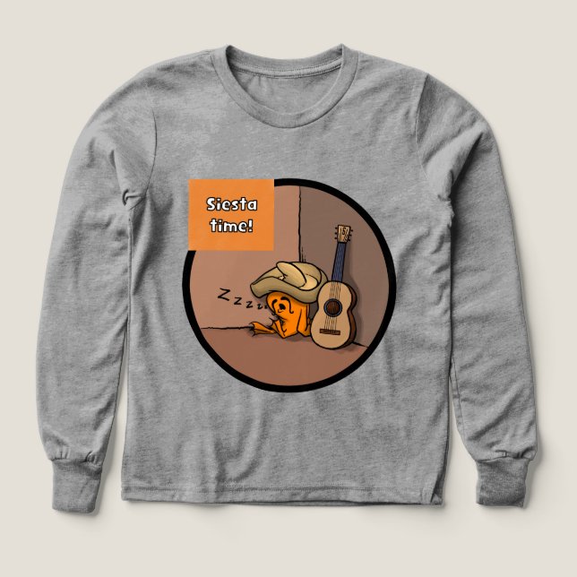 Frijole Frog Siesta Boy's LS Shirt (Design Front)