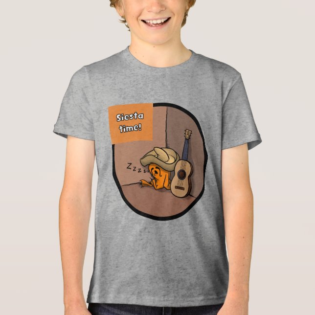 Frijole Frog Siesta Kid's T-Shirt Tri-Blend Shirt (Front)