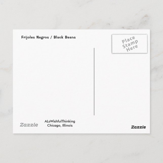 Frijoles Negros / Black Beans Postcard (Back)