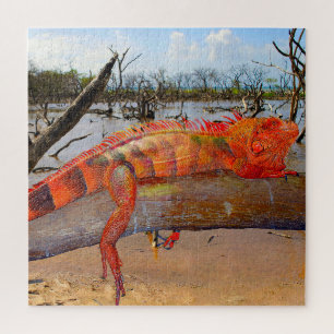 Frill necked Lizard Jigsaw Puzzle