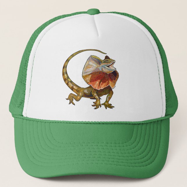 frill necked lizard trucker hat (Front)