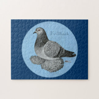Frillback Blue Grizzle Pigeon Jigsaw Puzzle