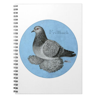 Frillback Blue Grizzle Pigeon Spiral Notebook