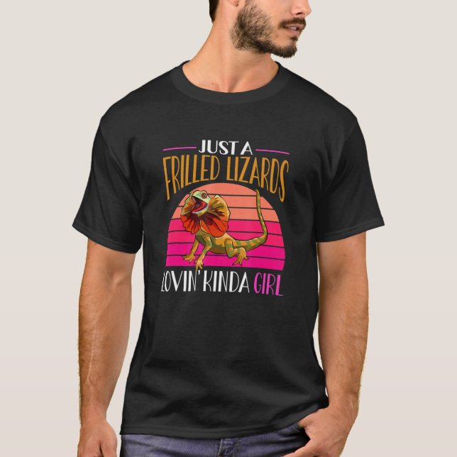 Frilled Lizard Reptile Herpetologist T-Shirt (Front)