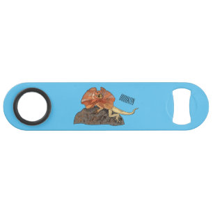 Frilled-neck lizard cartoon illustration