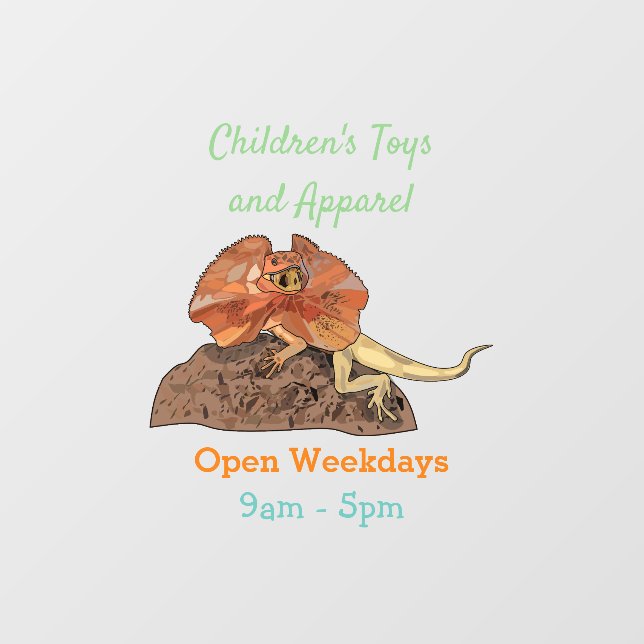 Frilled-neck lizard cartoon illustration (Sheet)