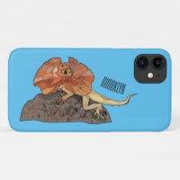 Frilled-neck lizard cartoon illustration