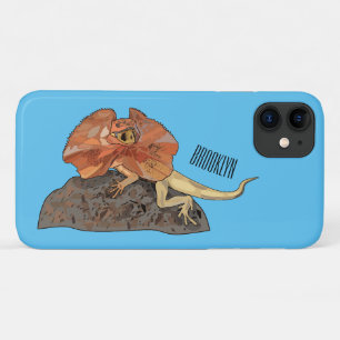 Frilled-neck lizard cartoon illustration Case-Mate iPhone case